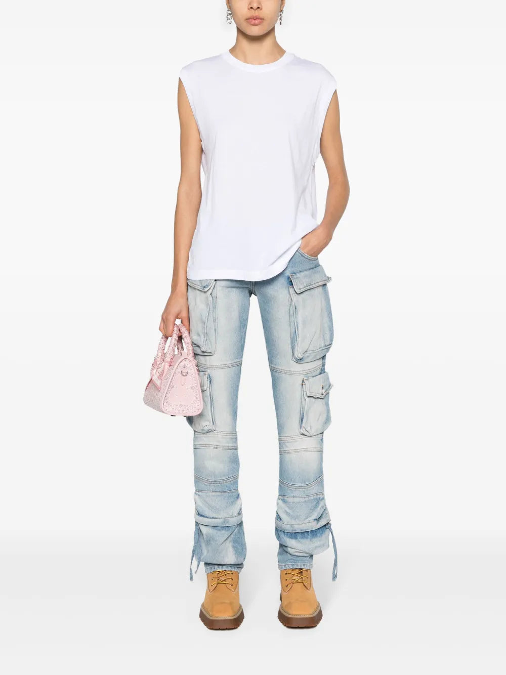 Crew-Neck Cotton Tank Top