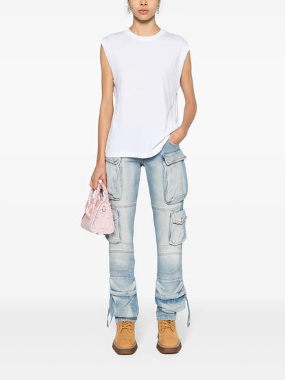 Crew-Neck Cotton Tank Top