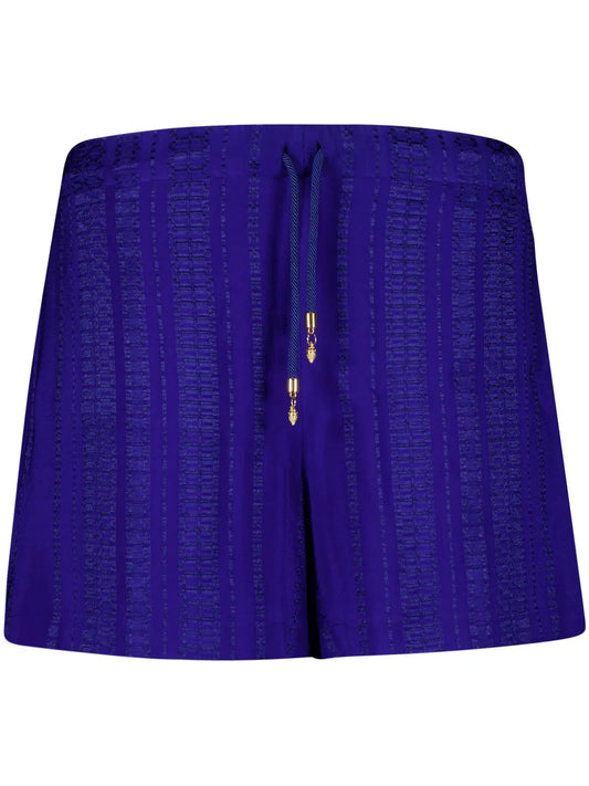 Paxi Drawstring-Waist Textured Shorts