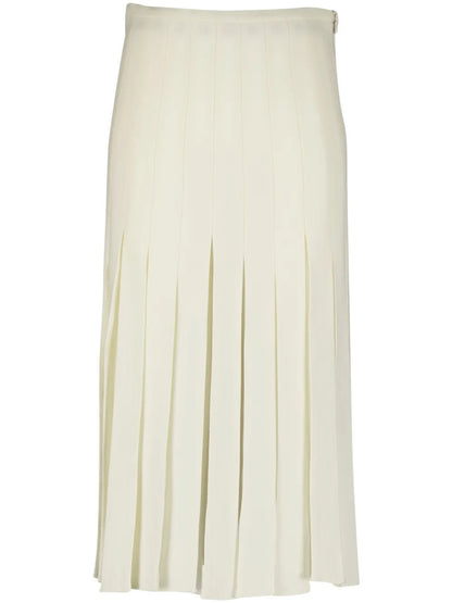 Binka Pleated Wool Skirt