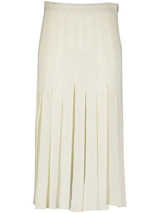 Binka Pleated Wool Skirt