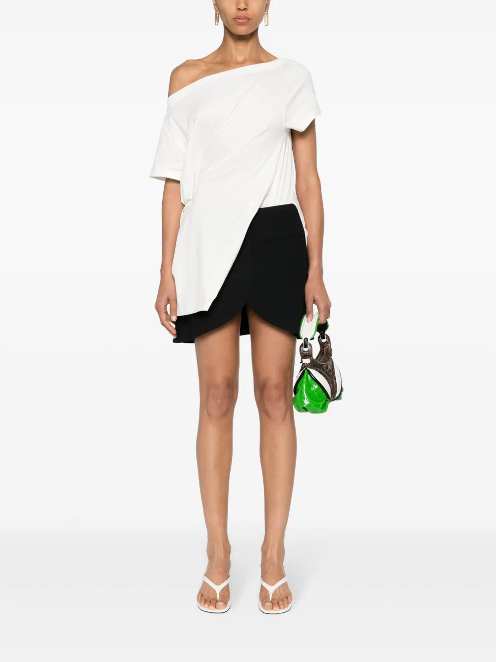 Ellipse Curved Miniskirt