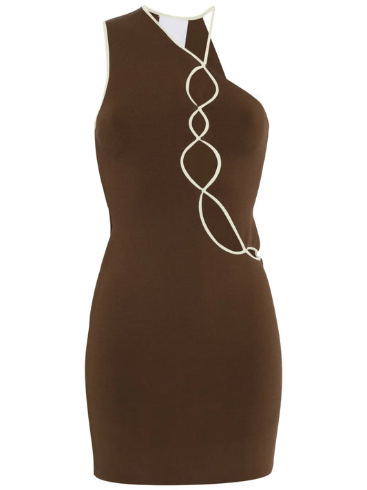 Cut-Out Knitted Mini Dress