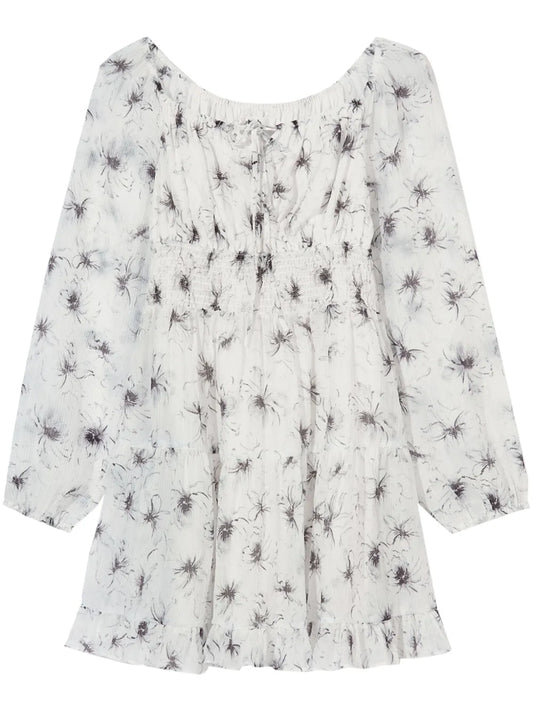 Abstract-Print Minidress