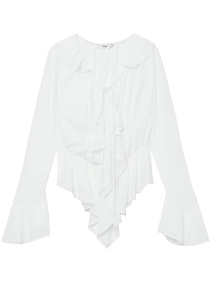 Ruffled Peplum Blouse