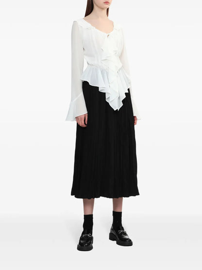 Ruffled Peplum Blouse