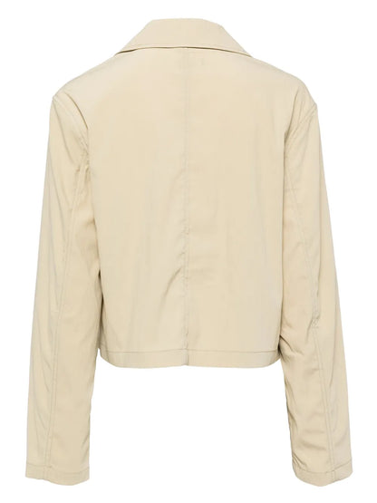 Notched-Lapel Concealed-Fastening Shirt