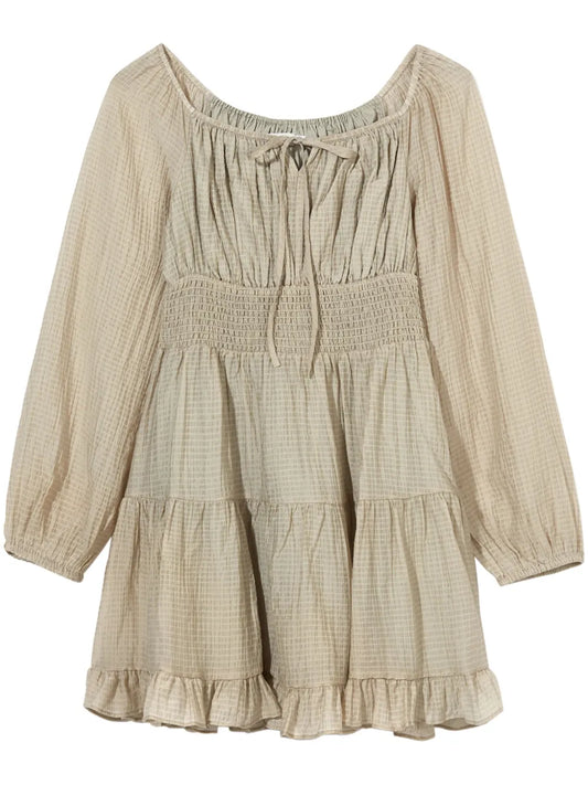 Puff-Sleeve Minidress