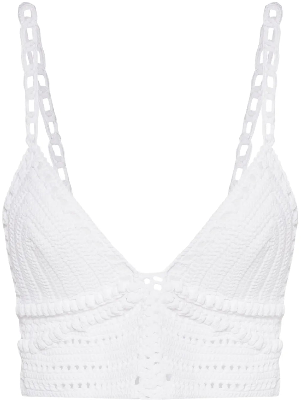 V-Neck Crochet Crop Top