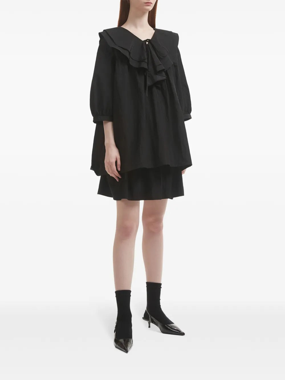 Layered Ruffle-Detail Blouse