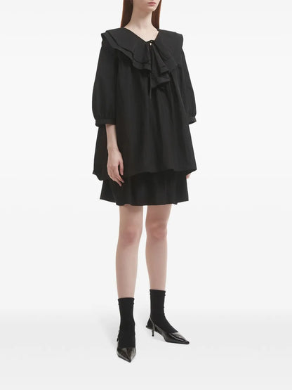 Layered Ruffle-Detail Blouse