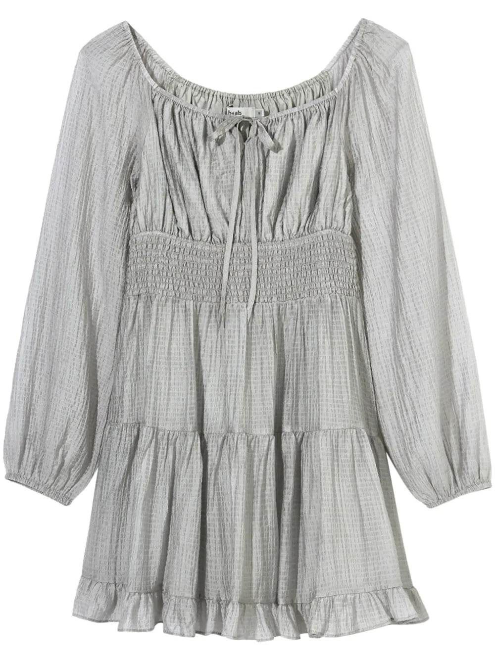 Smocked Ruffle-Hem Minidress