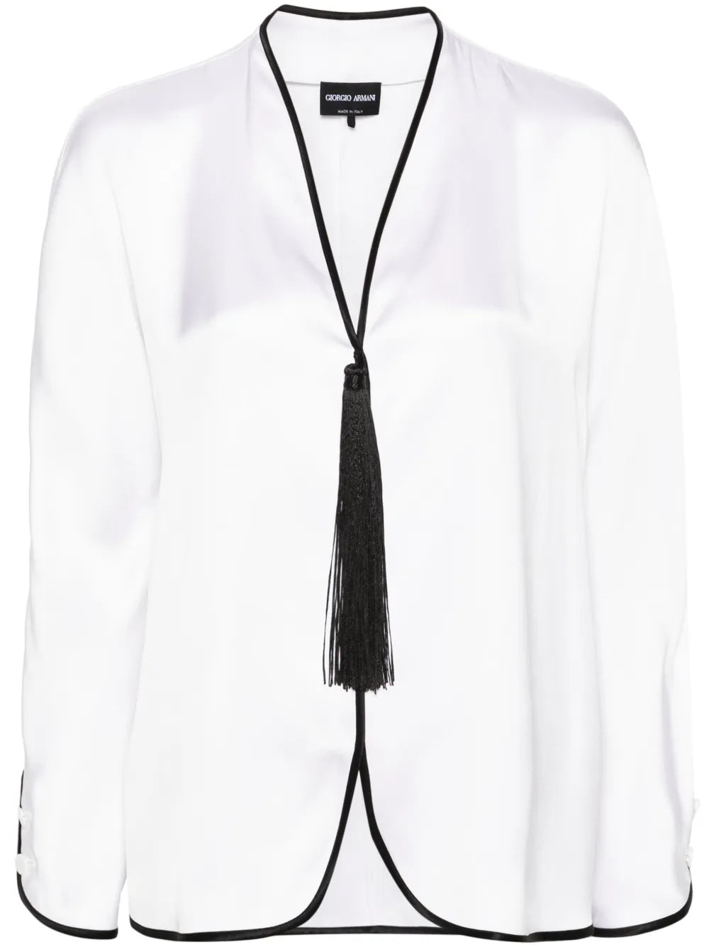 Tassel-Detail Silk Blouse