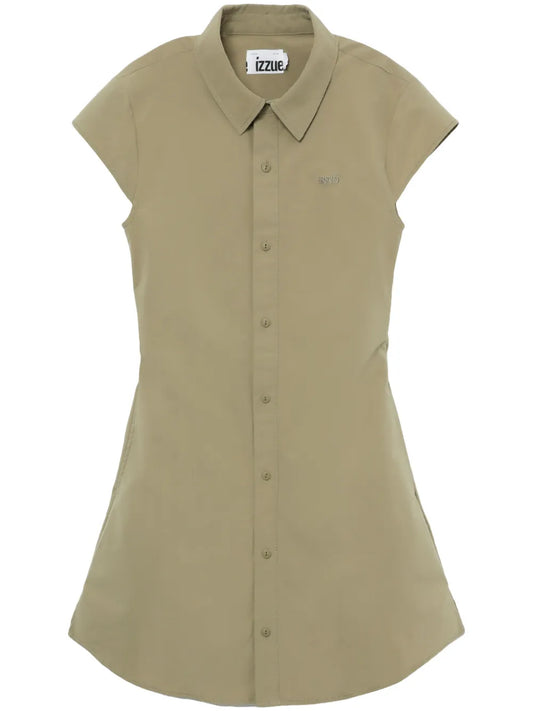 Logo-Embroidered Shirt Dress
