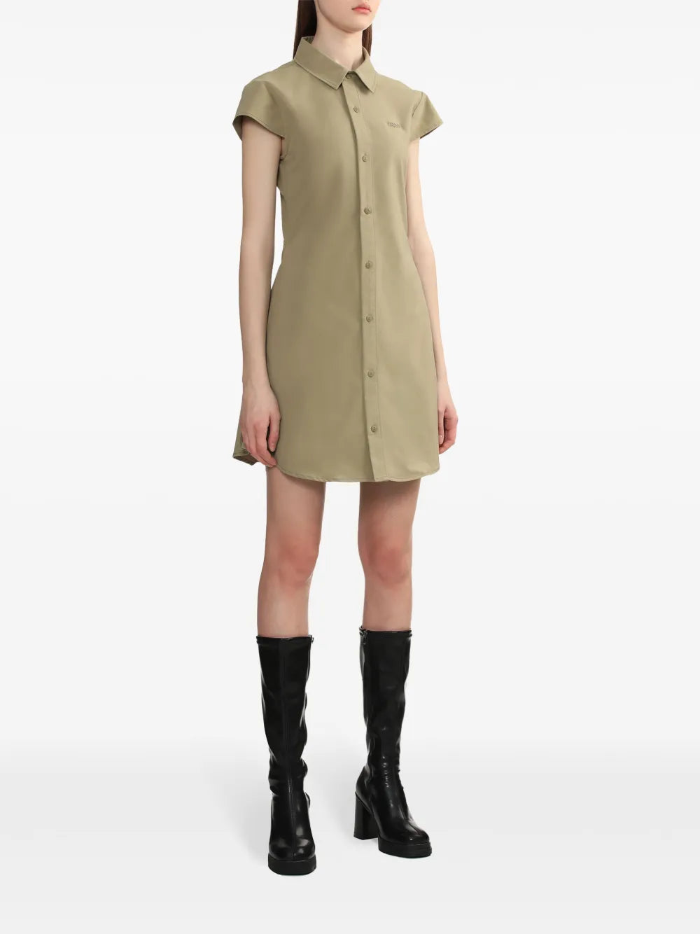 Logo-Embroidered Shirt Dress