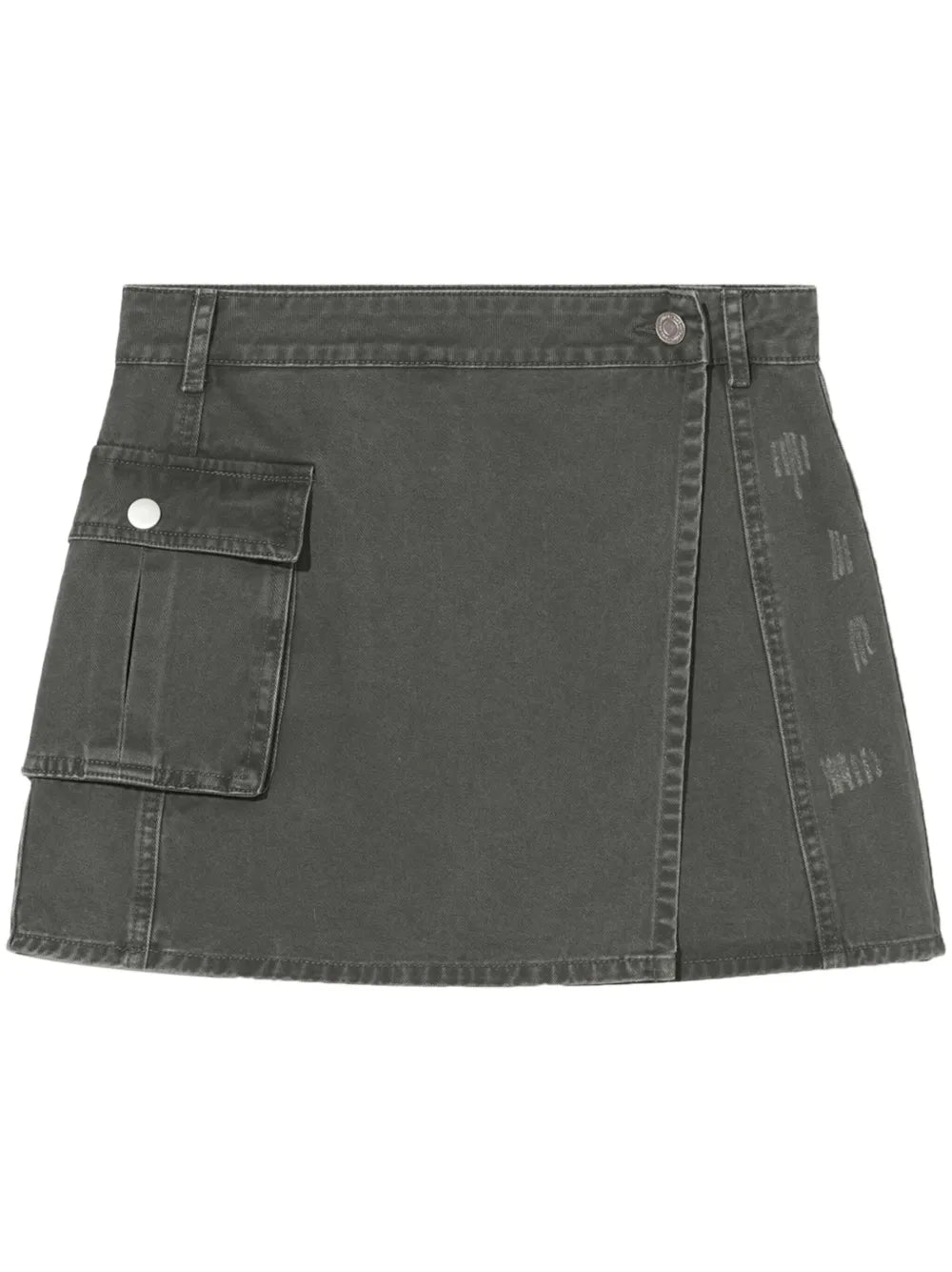 Distressed-Effect Panelled Shorts