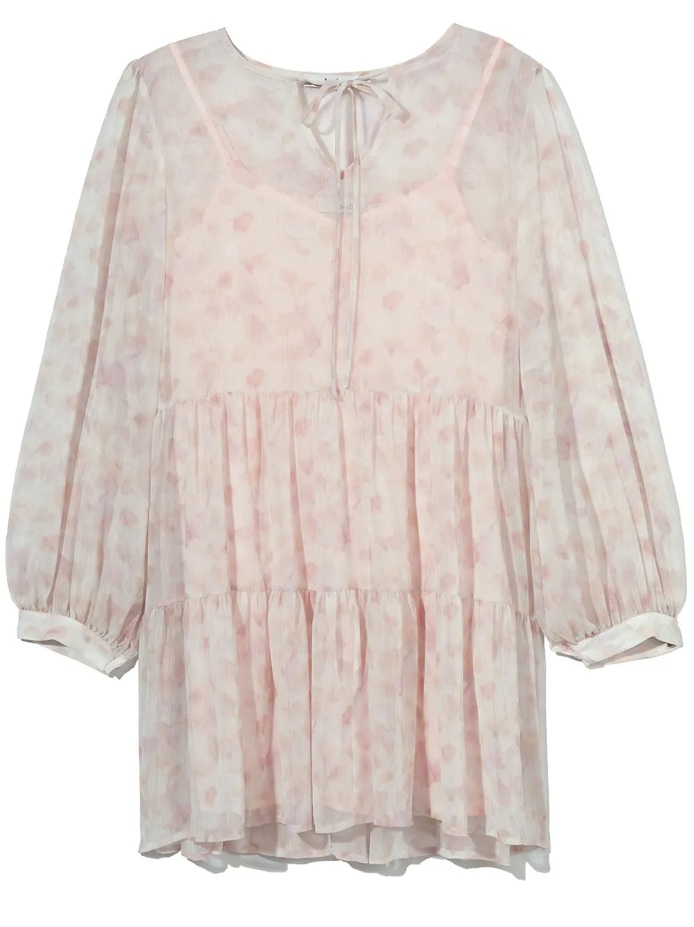Sheer Abstract-Print Minidress