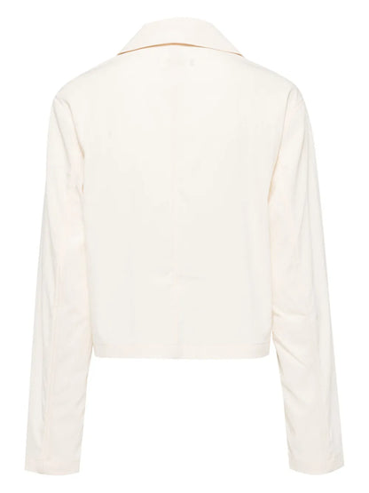 Notched-Lapel Concealed-Fastening Shirt