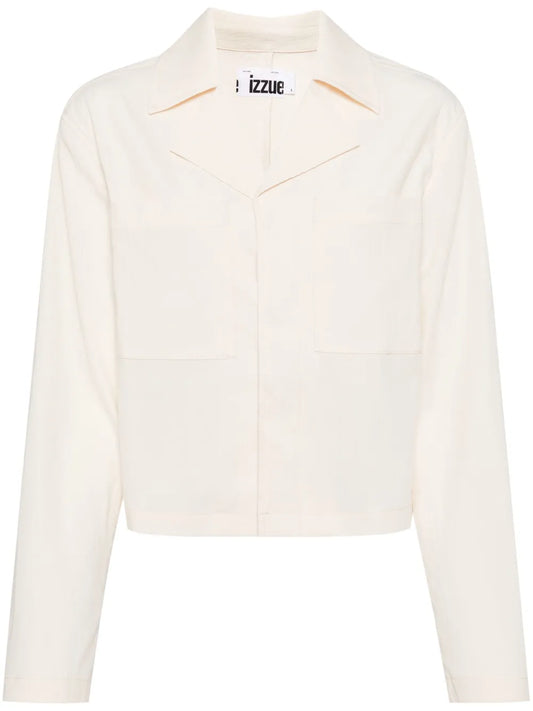 Notched-Lapel Concealed-Fastening Shirt