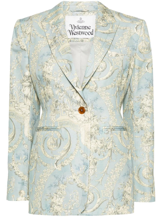 Lauren Toile De Jouy-Print Blazer