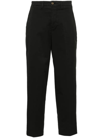 Cotton Tapered-Leg Trousers