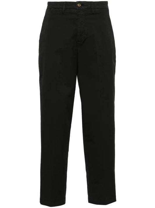 Cotton Tapered-Leg Trousers
