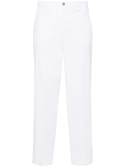 Cotton Tapered-Leg Trousers