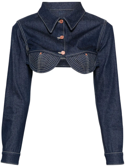 The Conical Cropped Denim Jacket