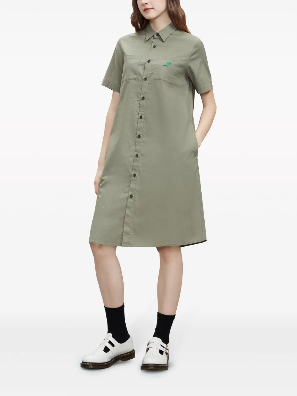 Dino Worker Shirt Dress