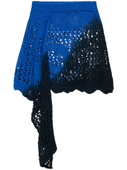 Draped-Detail Knitted Skirt
