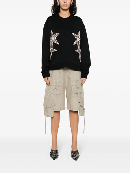 Crystal-Embellished Cotton Sweatshirt