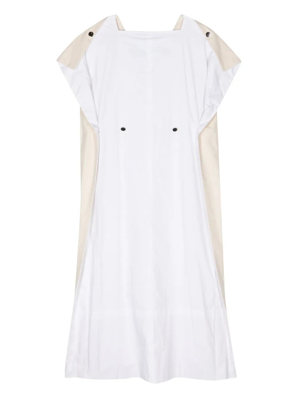 Spread-Collar Cotton Maxi Dress