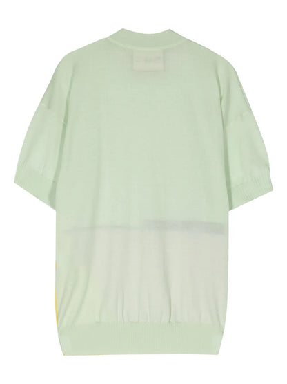 Intarsia-Knit Merino Wool T-Shirt