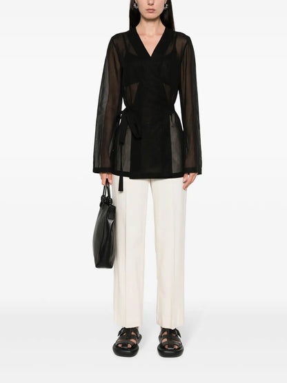 Moire Wrap Shirt