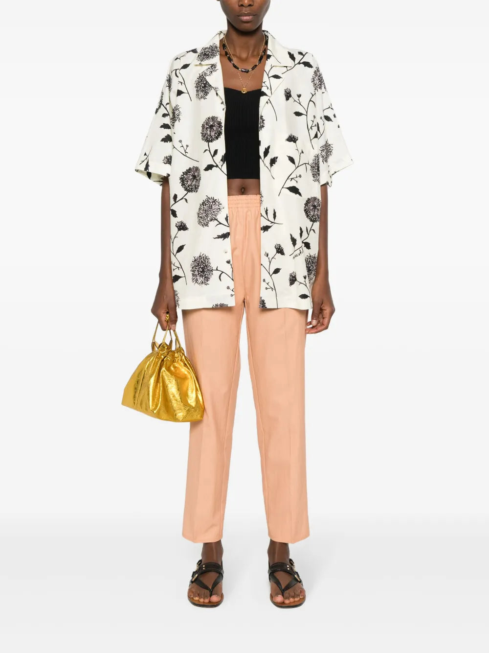 Textured Tapered Trousers