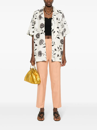 Textured Tapered Trousers