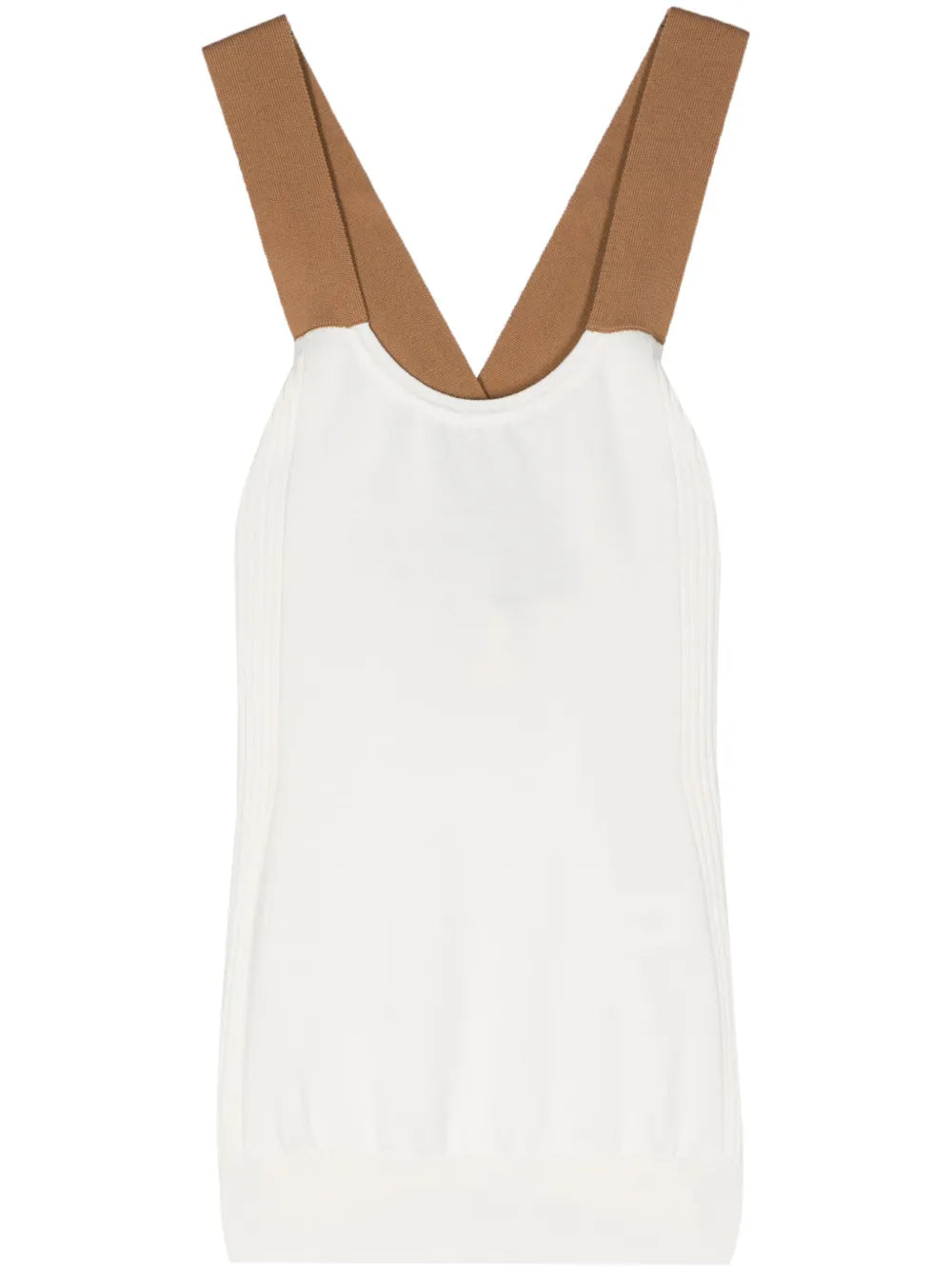 Crossover-Straps Fine-Knit Top