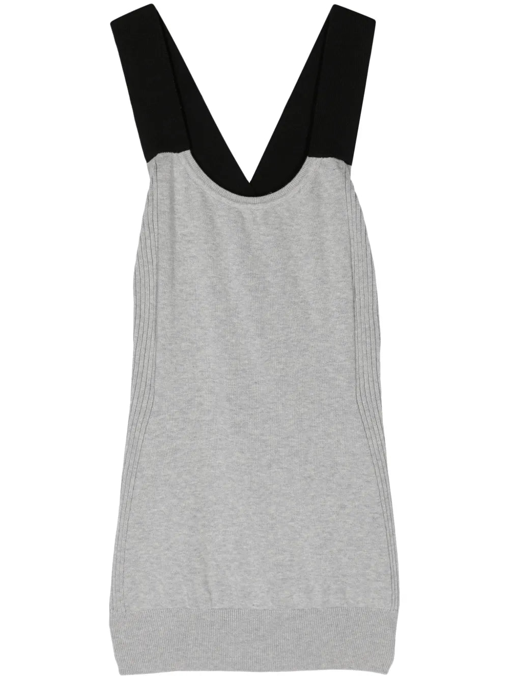 Crossover-Straps Fine-Knit Top