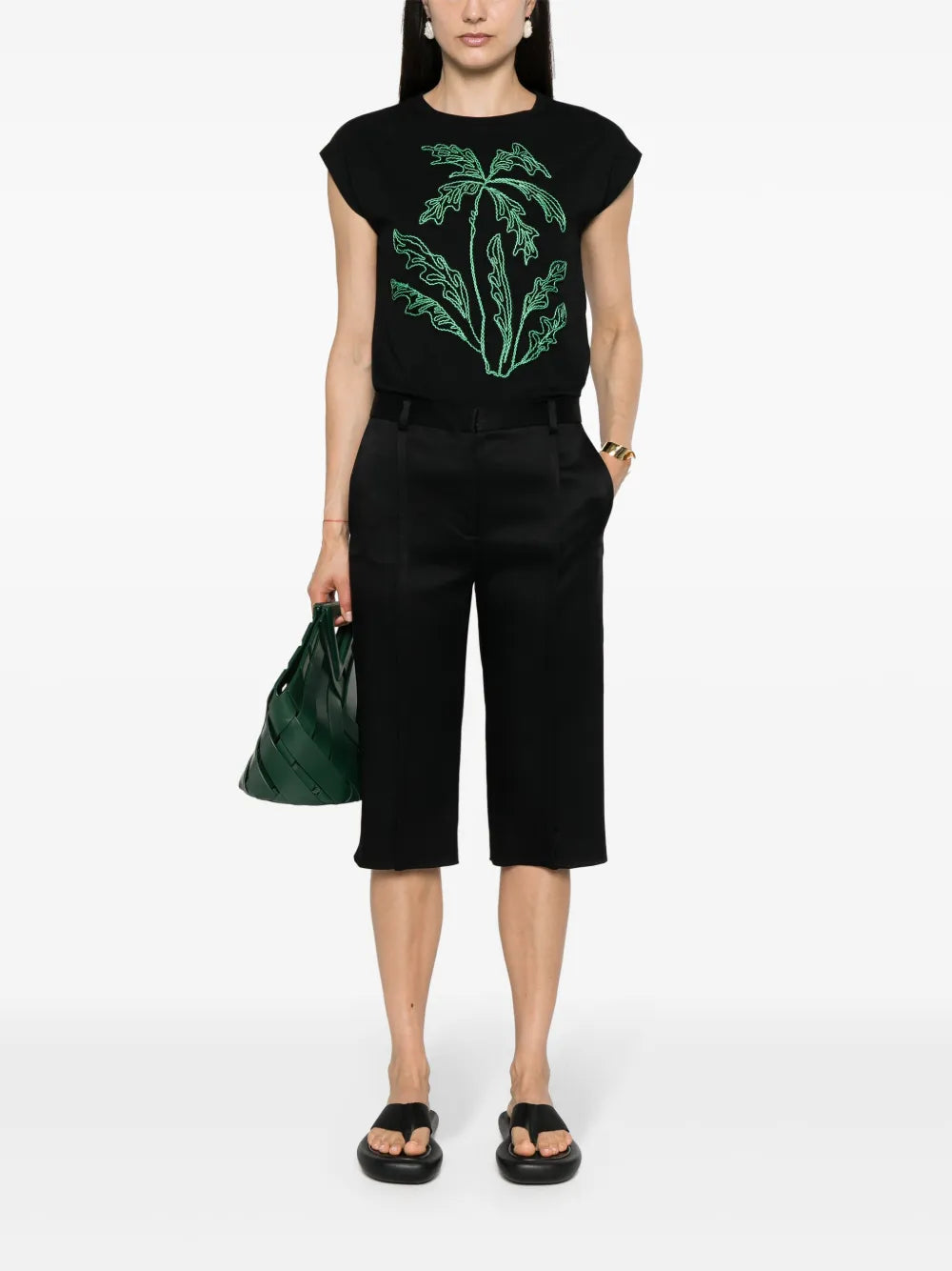 Palm Tree-Appliqué T-Shirt