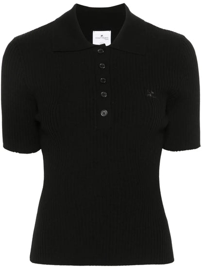 Iconic Rib-Knit Polo Shirt