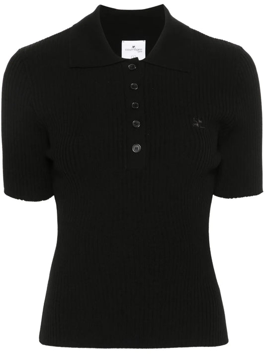 Iconic Rib-Knit Polo Shirt