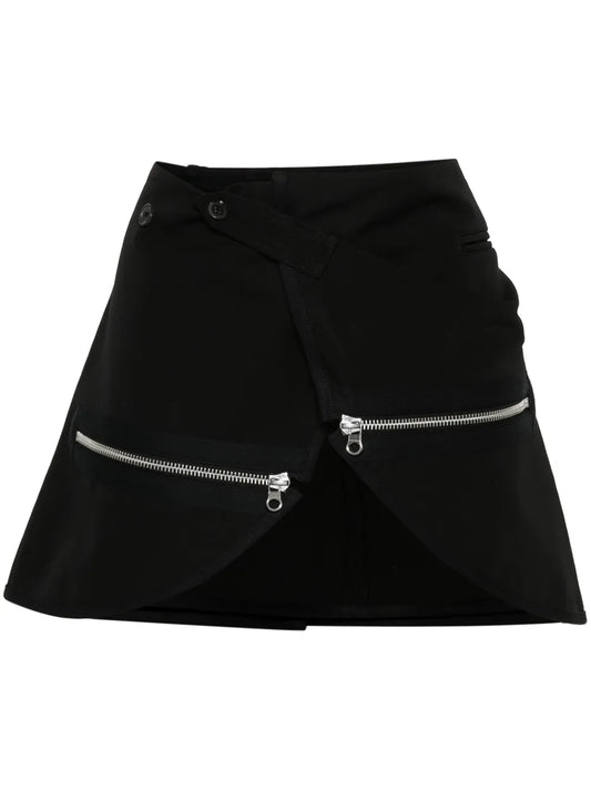 Wrap-Design Cotton Skirt