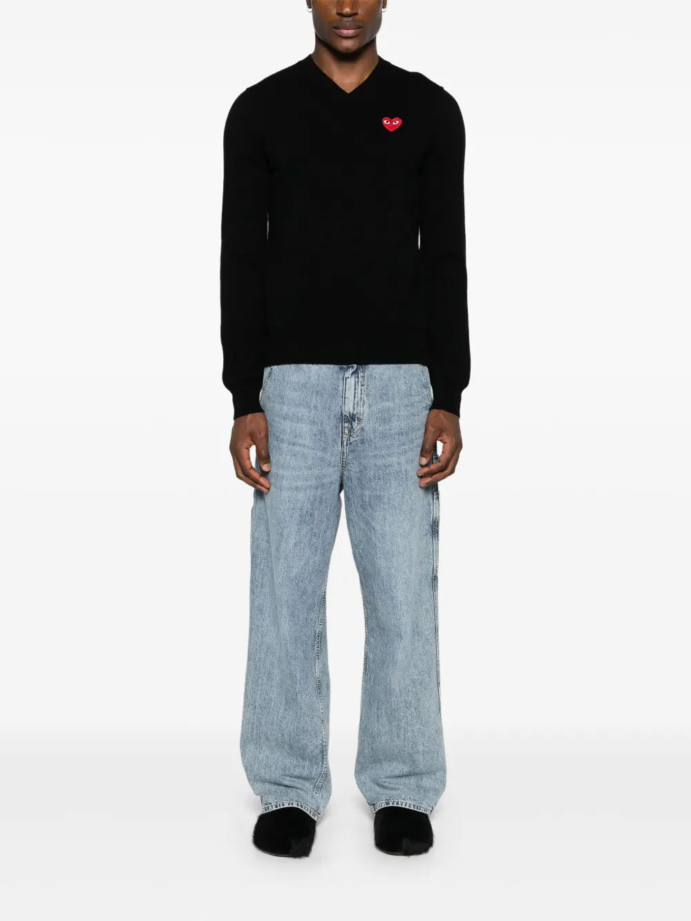 Heart-Patch Wool Jumper