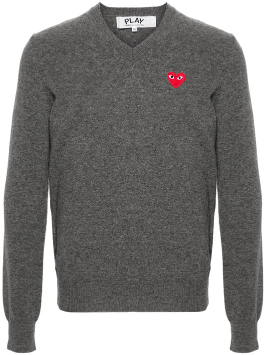 Heart-Patch Wool Jumper