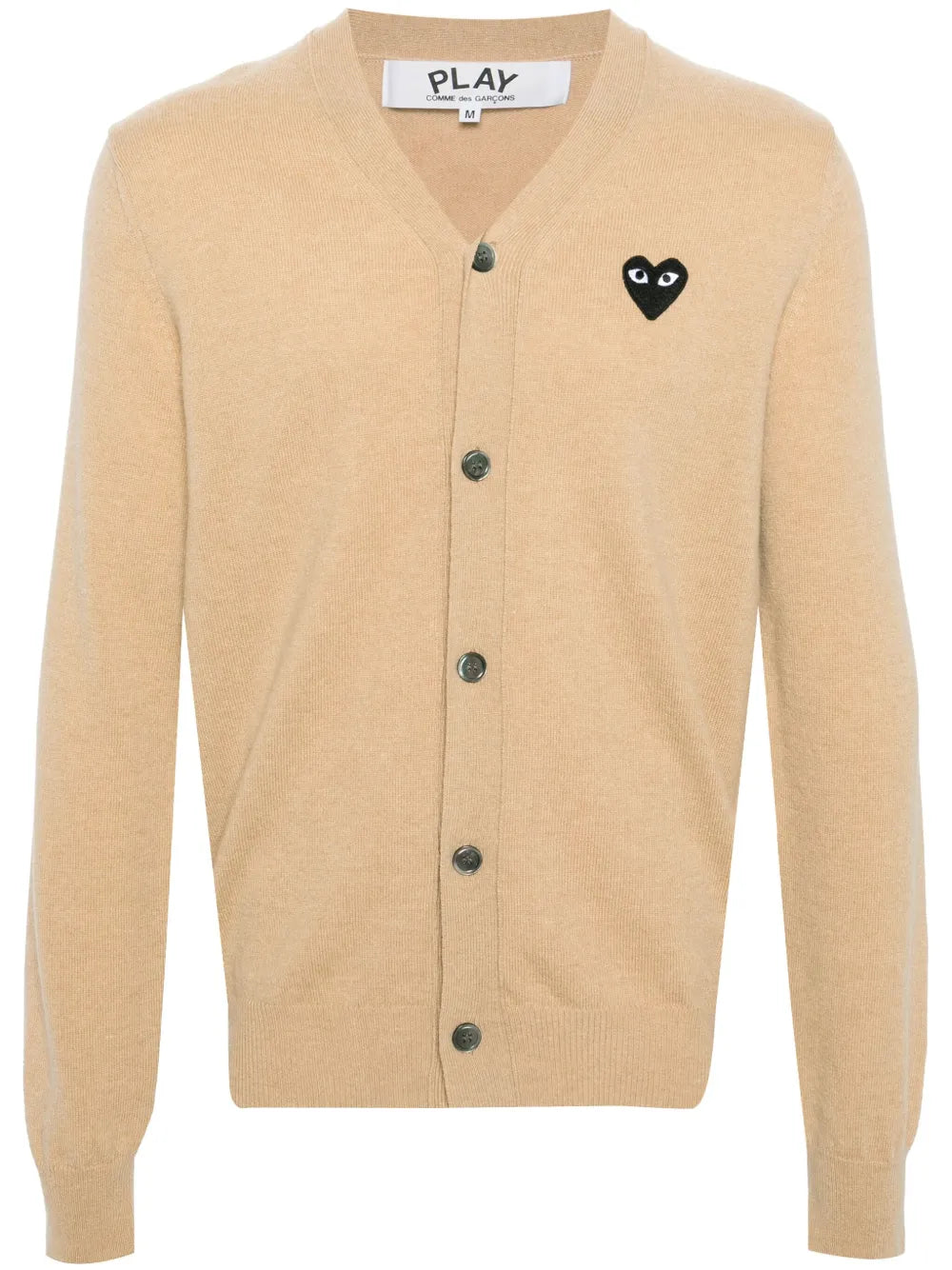 Heart-Patch Wool Cardigan