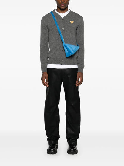 Mélange-Effect Wool Cardigan