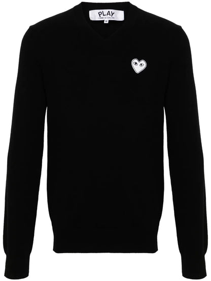 Heart-Patch Wool Jumper