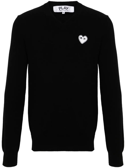 Heart-Patch Wool Jumper