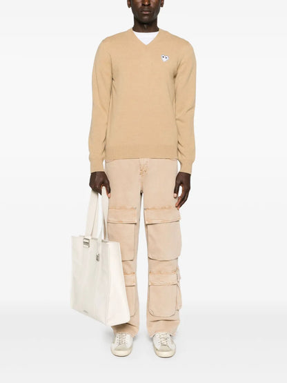 Heart-Patch Wool Jumper