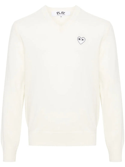 Heart-Patch Wool Jumper